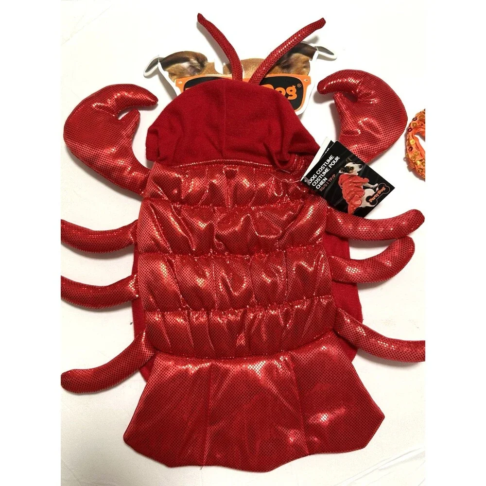 Party Dog Size XS Sequin Pumpkin Lobster Costumes Lot of 2 NEW